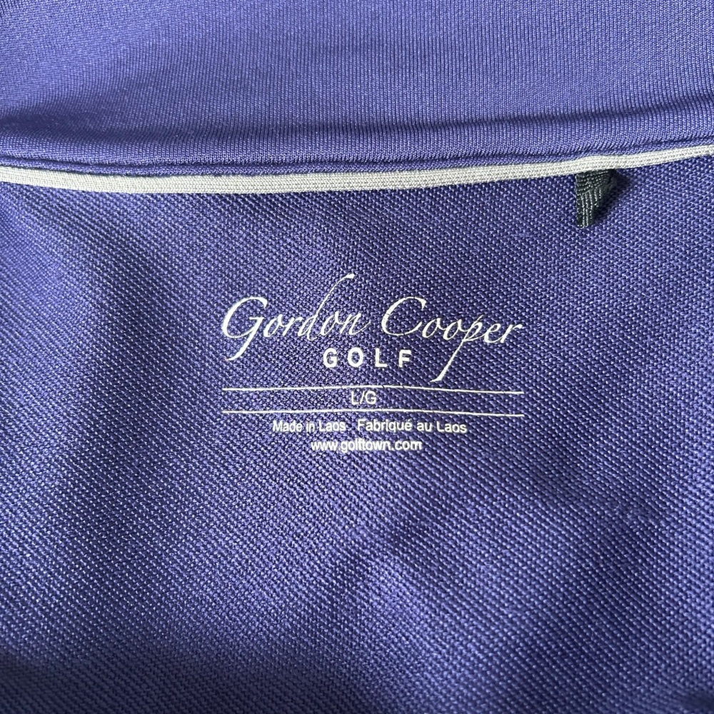 Gordon Cooper Golf 1/4 Zip Pullover Large Blue Performance Light Sweater - Picture 4 of 6